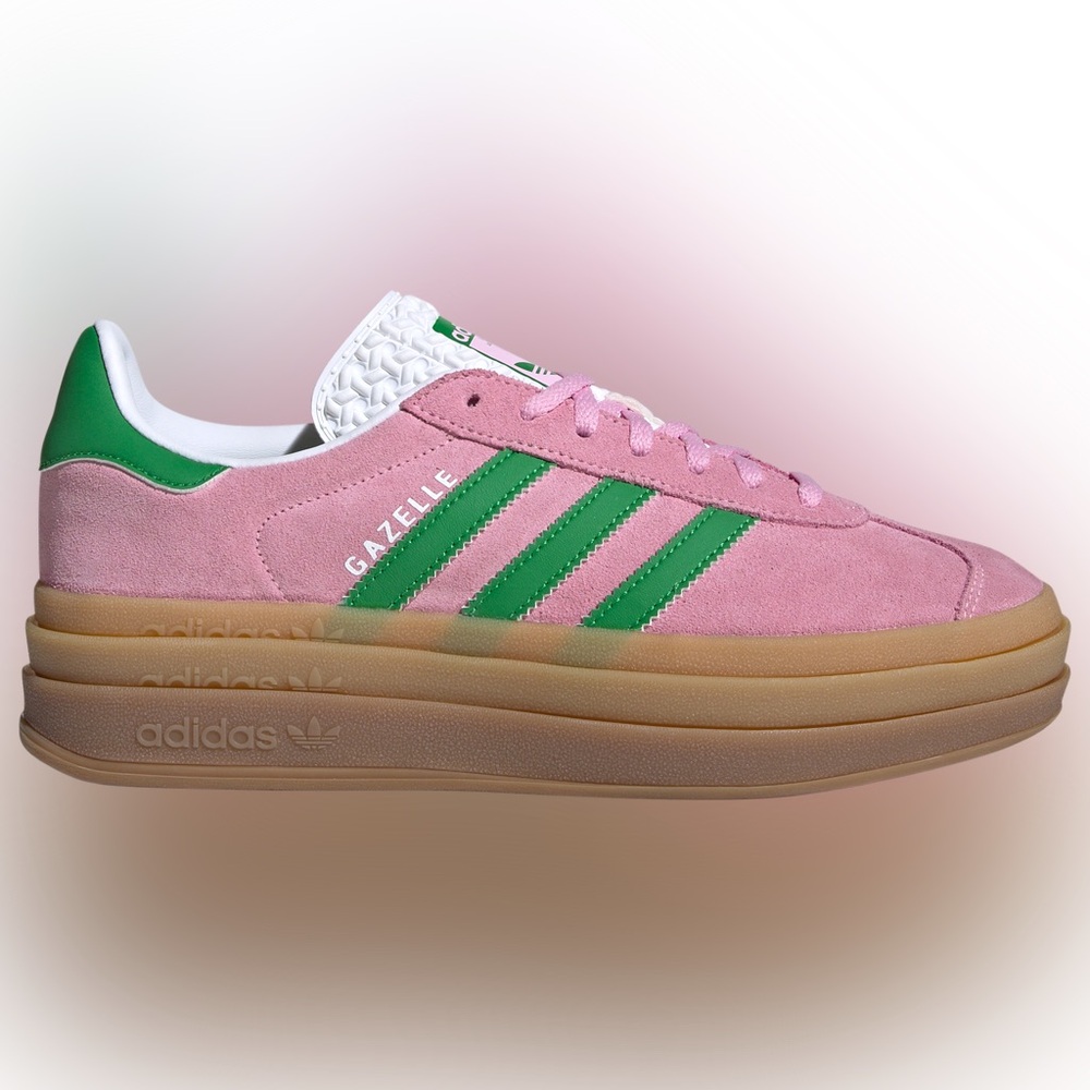 Adidas Gazelle Bold Pink and Green Women's Sz 10